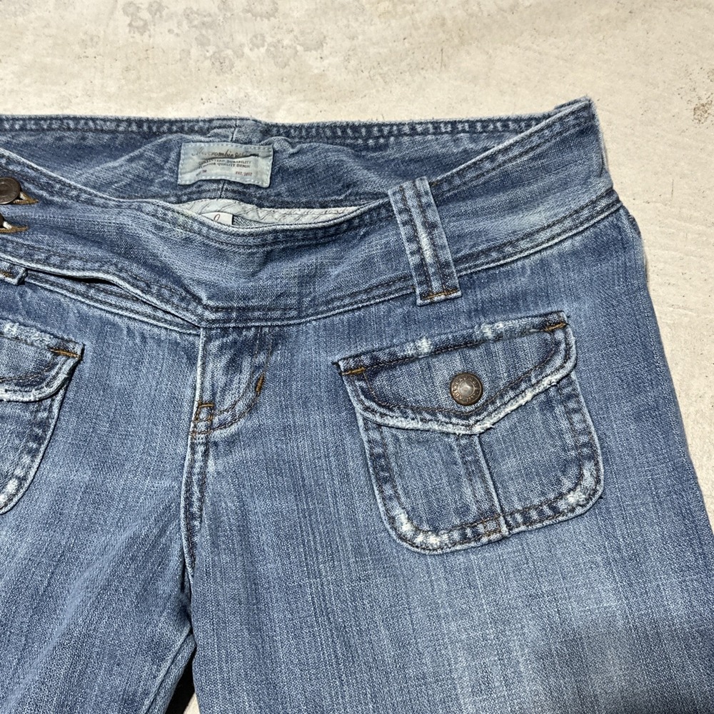 Vintage Abercrombie & Fitch Jeans Women's Y2K 29x32 Blue Medium Wash Flare - Picture 5 of 12